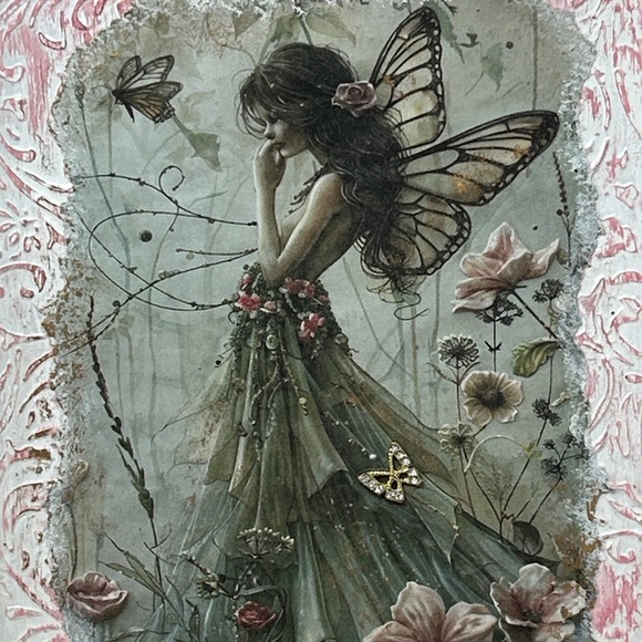 Fairy Art Decor with Pink and White Frame - Picture 9 of 12